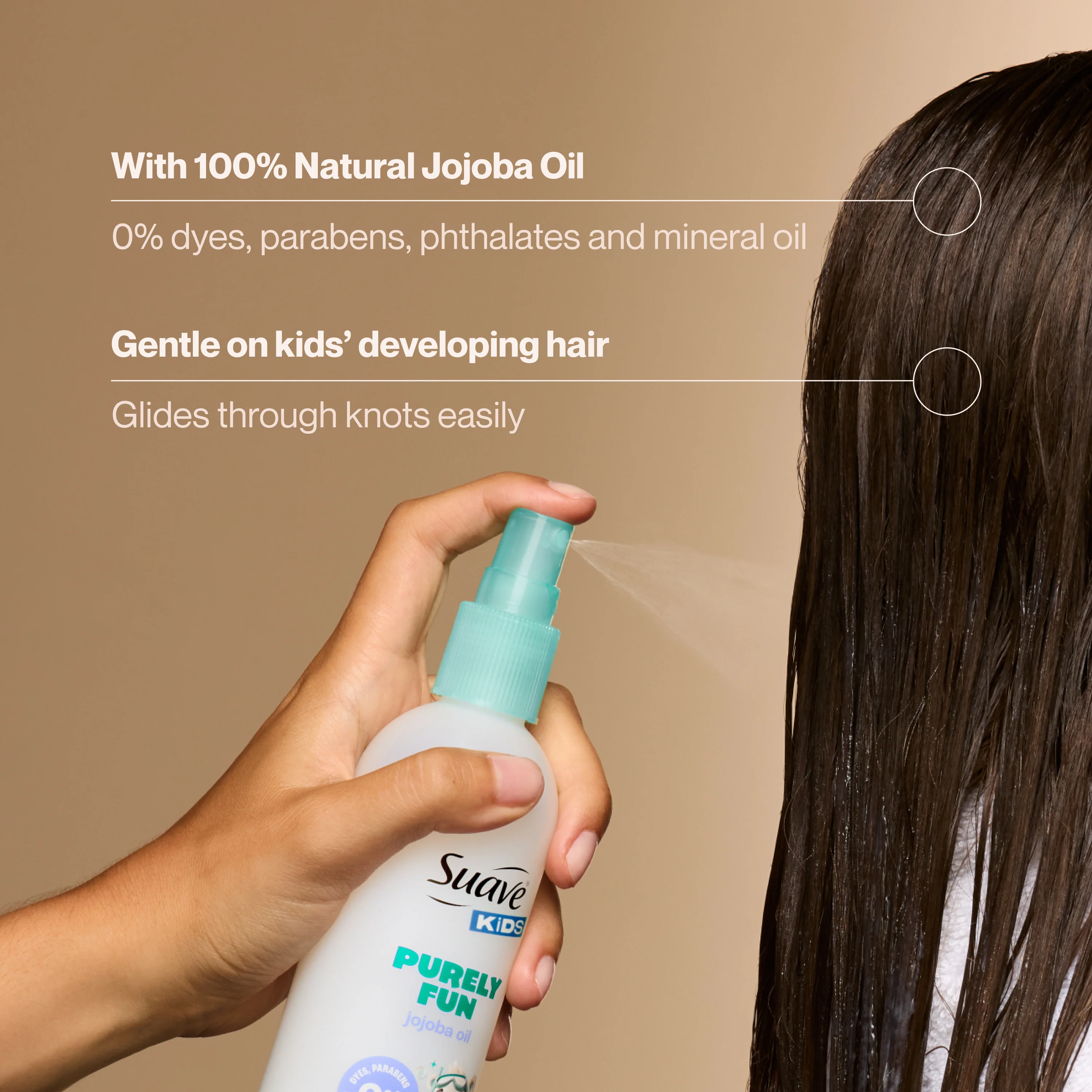 Kids Purely Fun Jojoba Oil Hair Detangler Spray - Image 3